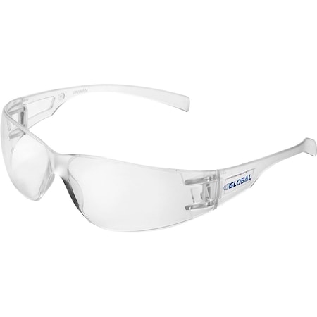 Global Industrial Frameless Safety Glasses, Anti-Fog, Clear Lens 708119CLAF